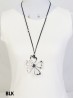 Hollow Flower Pendant Necklace & Sphere Earrings Set